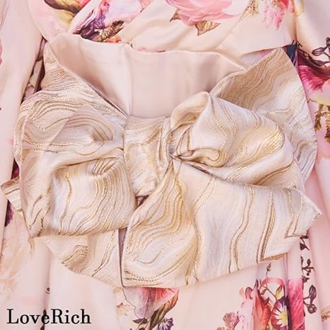 ラブリッチ♡キャバドレス♡ミニ着物　花魁　コスプレ　フラワー刺繍/1388 Amazon.co.jp: [LoveRich] ラブリッチ 【SMLサイズ/3カラー/2点セット
